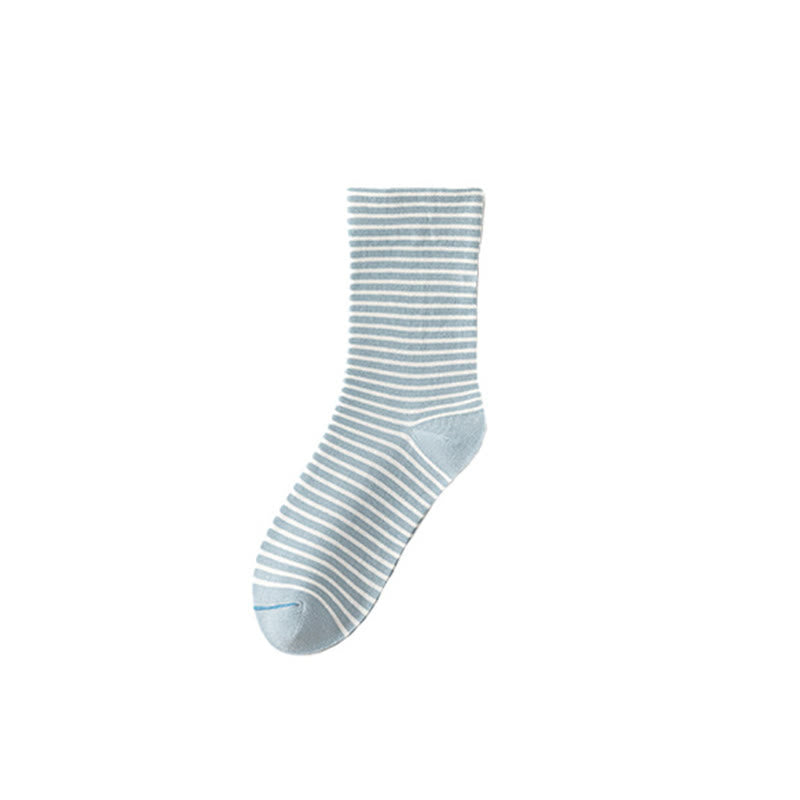 Plusock Nadelstreifen-Viertel-Socken aus Baumwolle (6 Paar) - Hellblau - EU36-40(US3-7) - image 11