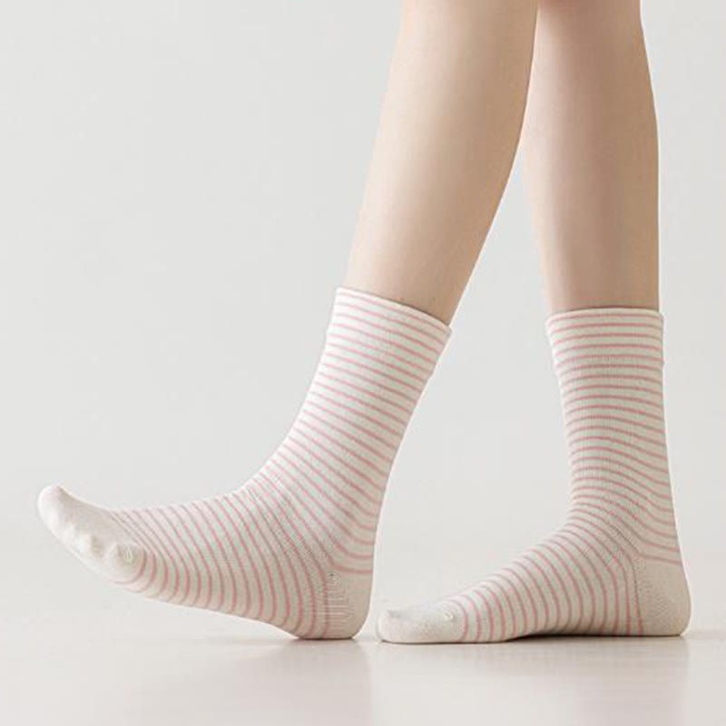 Plusock Nadelstreifen-Viertel-Socken aus Baumwolle (6 Paar) - image 1