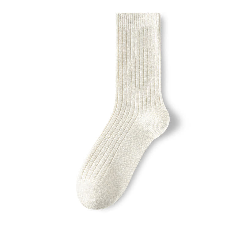 Plusock Klassische Wollsocken in Übergröße (3 Paar) - Weiß - EU39-44 (US6-10) - image 9