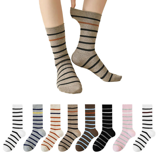 Plusock Viertelsocken in Übergröße mit Farbblock-Streifen (4 Paar) - Mehrfarbig (8 Paar) - EU36-40 (US3-7) - image 0