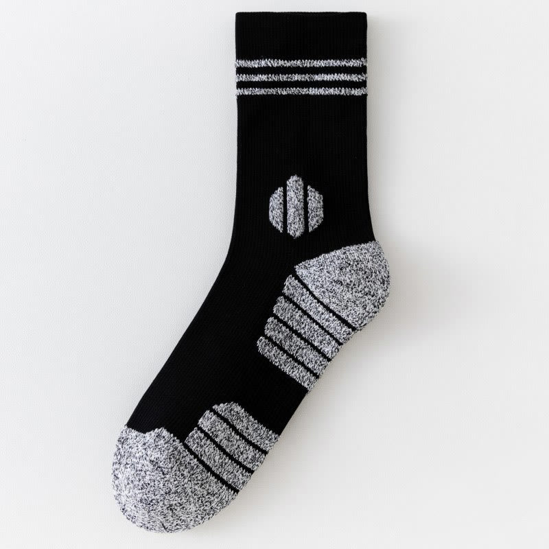 Plusock Plus Size Dicke Kompressionsstrümpfe mit Viertel-Kompressionspolsterung (5 Paar) - Schwarz - EU39-45(US6-11) - image 8