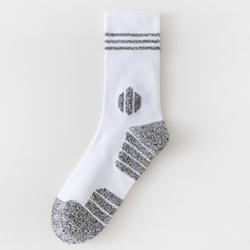 Plusock Plus Size Dicke Kompressionsstrümpfe mit Viertel-Kompressionspolsterung (5 Paar) - Weiß - EU39-45(US6-11) - image 10