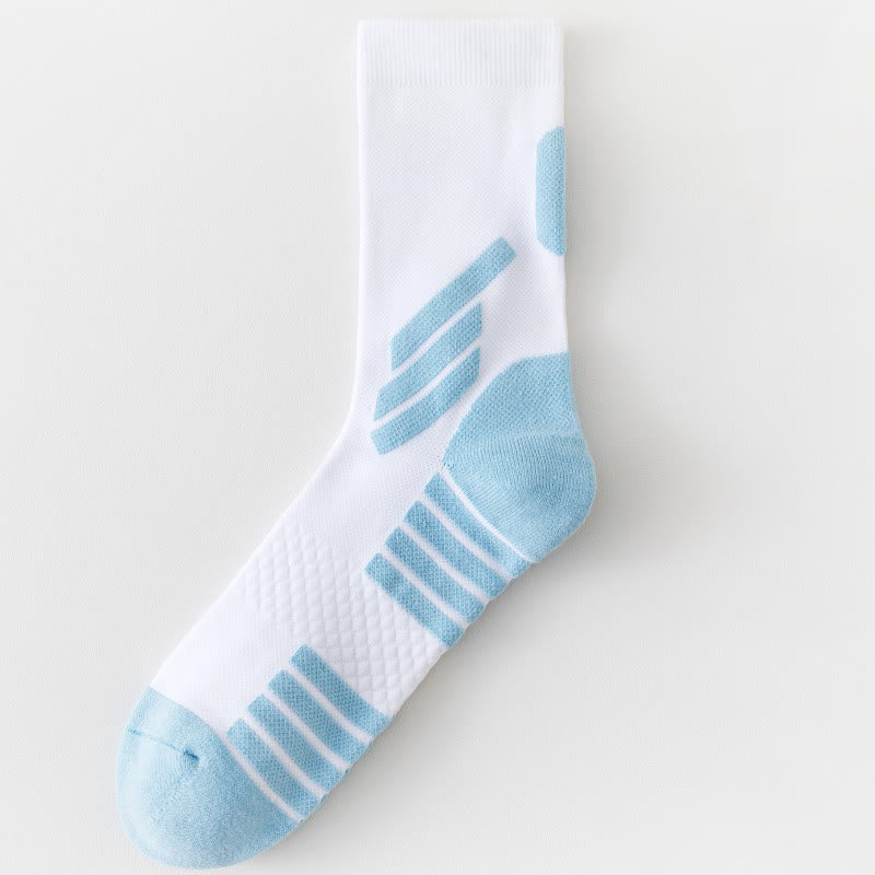 Plusock Basketball-Viertelkompressionssocken in Übergröße (5 Paar) - Weiß - EU39-45(US6-11) - image 10