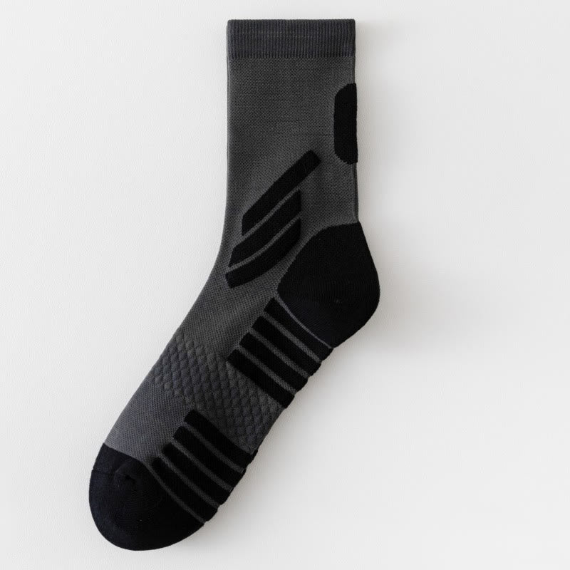 Plusock Basketball-Viertelkompressionssocken in Übergröße (5 Paar) - Dunkelgrau - EU39-45(US6-11) - image 8