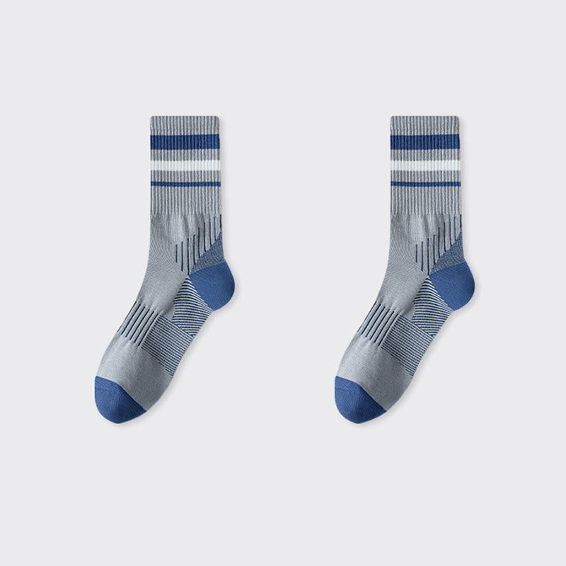 Plusock Plus Size Rippbündchen Viertelkompressionsstrümpfe (5 Paar) - Hellgrau - EU38-44(US5-10) - image 13