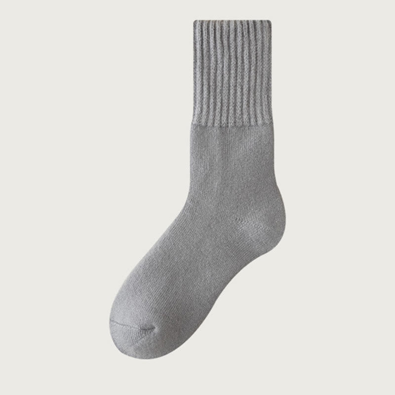 Plusock Plus Size Kuschelige Fleece-Viertelsocken (6 Paar) - Hellgrau - EU39-44(US6-10) - image 13