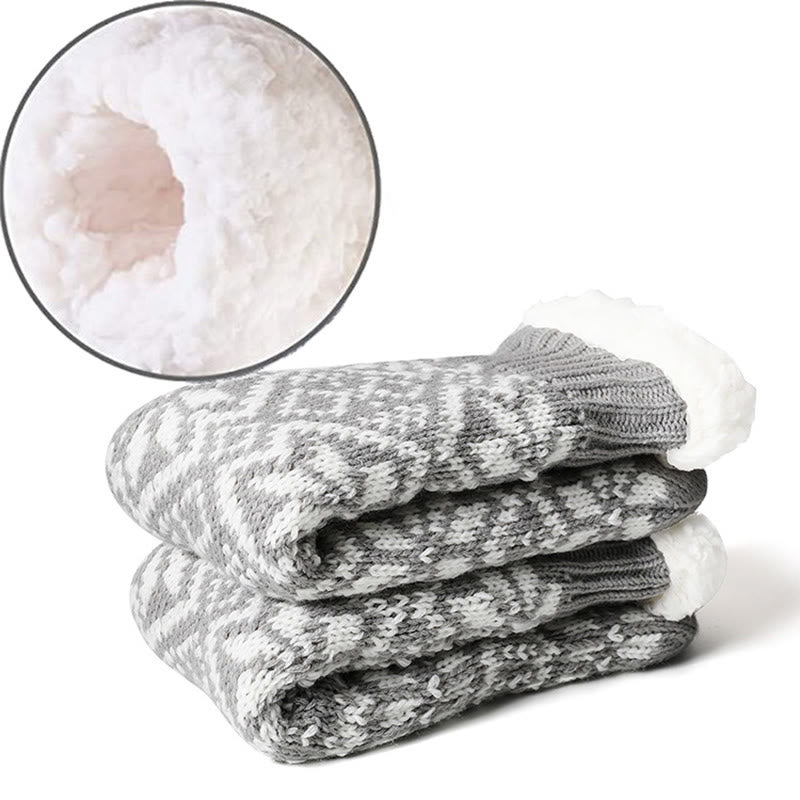 Weihnachts-Haussocken mit Schneeflockenmotiv - image 7