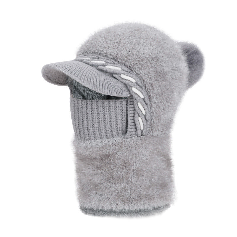 Warme Fleece-Trappermütze mit Kapuze und Schal - Grau - Einheitsgröße - image 16