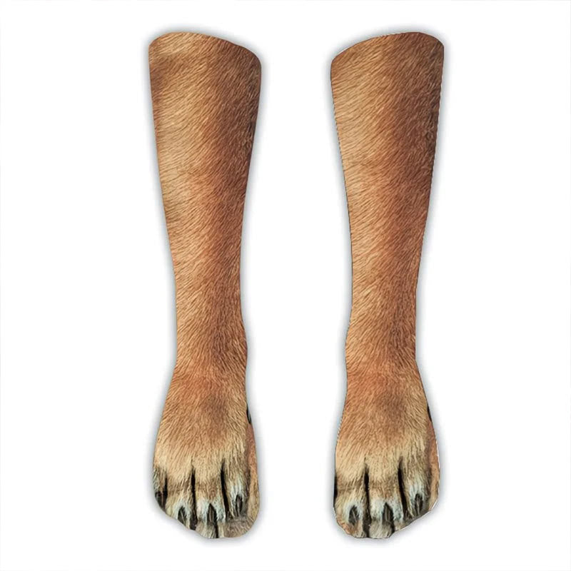 3D-Hundepfoten-Socken (2 Paar) - Kaffee - EU38-44 (US5-10) - image 2
