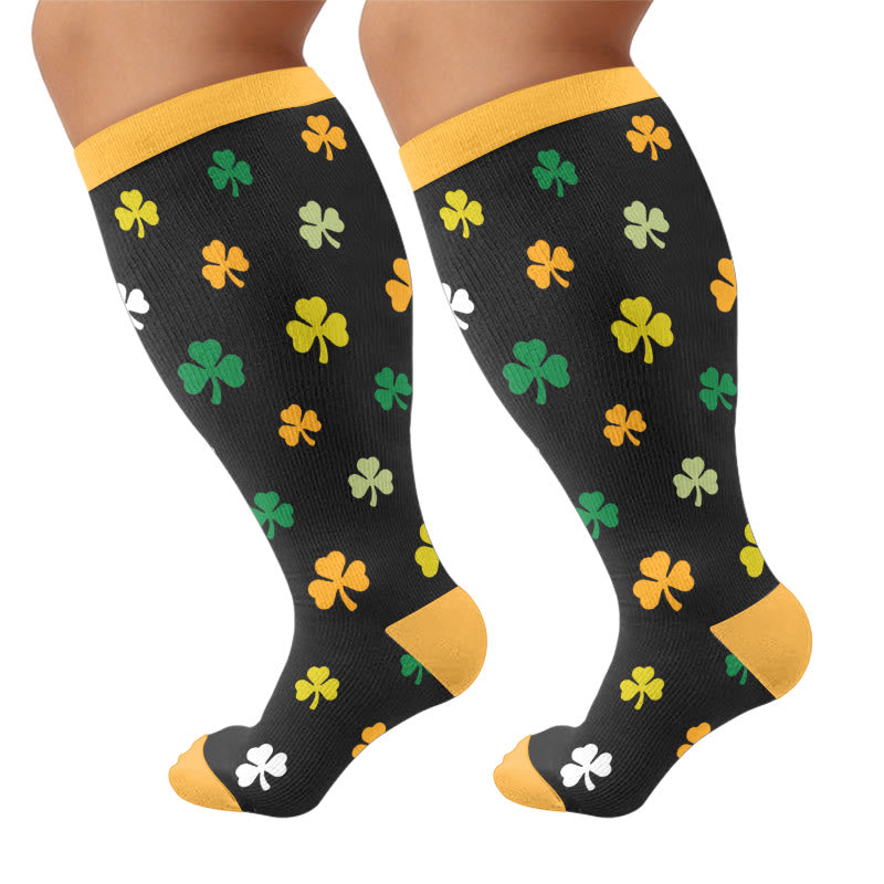 Shamrock Kompressionsstrümpfe in Übergröße - Schwarz - 4XL - image 6