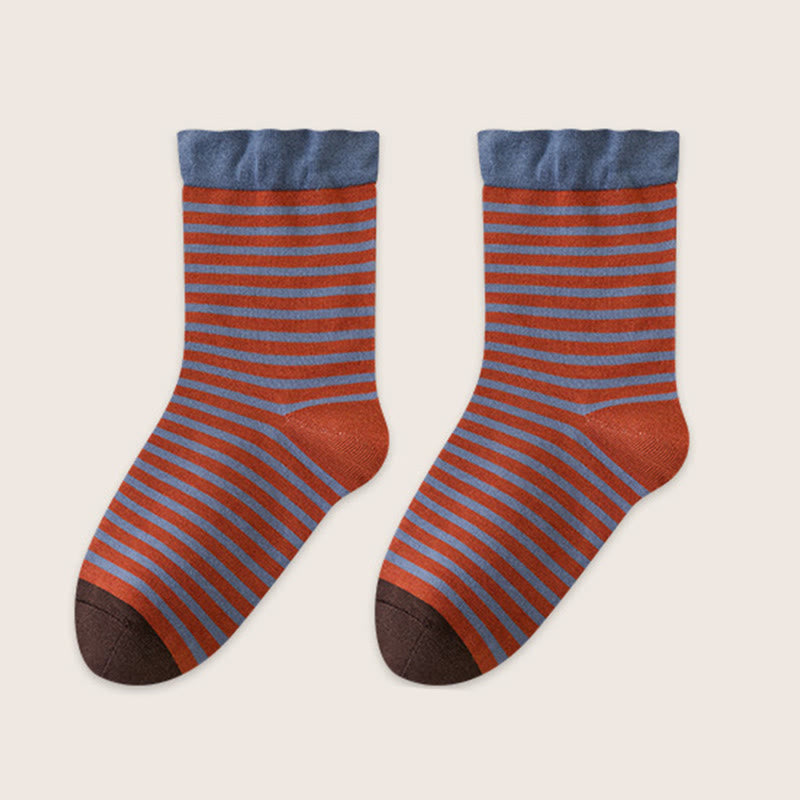 Schlafsocken aus Wolle mit Streifenmuster (2 Paar) - Rot - EU39-45 (US6-11) - image 16