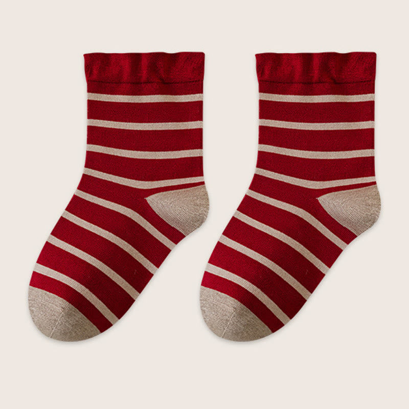 Klassische gestreifte Schlafsocken (2 Paar) - Wein - EU36-40 (US3-7) - image 17