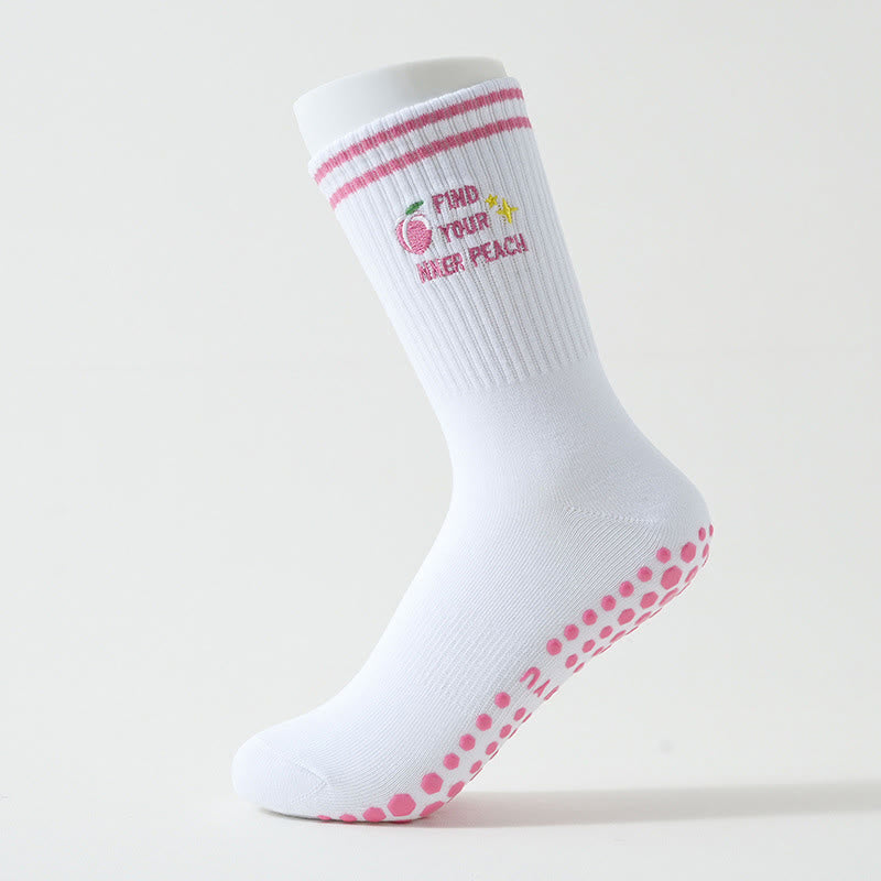 Pinke Pfirsichfarbene Socken mit rutschfester Oberfläche (3 Paar) - image 5