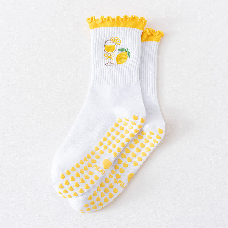 Grip-Socken der Fruit Series (3 Paar) - Gelb - EU36-40 (US3-7) - image 13