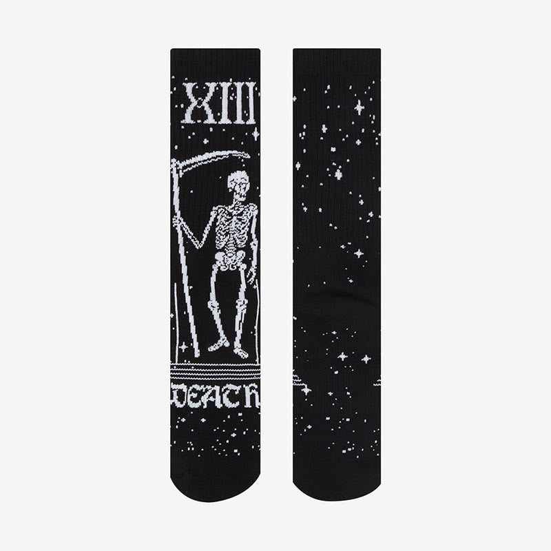 Socken mit Totenkopf- und Skelettmotiven (3 Paar) - image 6