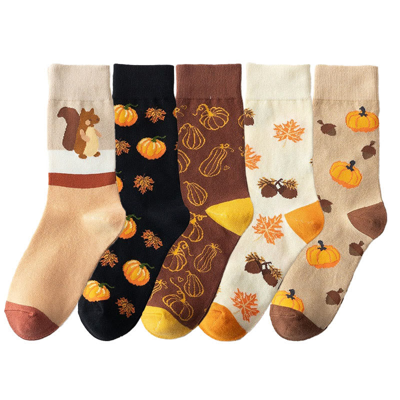 Halloween-Muster-Viertel-Socken (5 Paar) - image 7