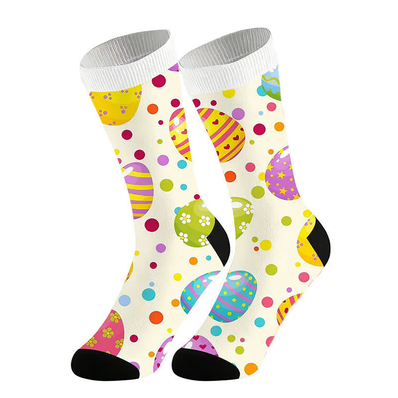 Pastellfarbene Osterei-Viertel-Socken - Beige - EU36-44 (US3-10) - image 6