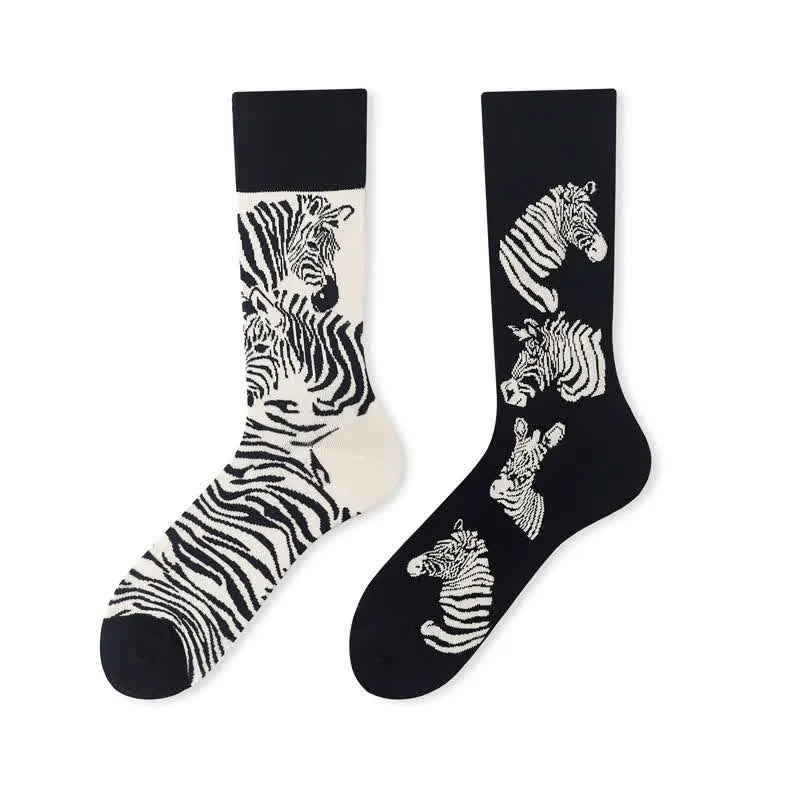 Lustige Zebra-Viertel-Socken - image 1