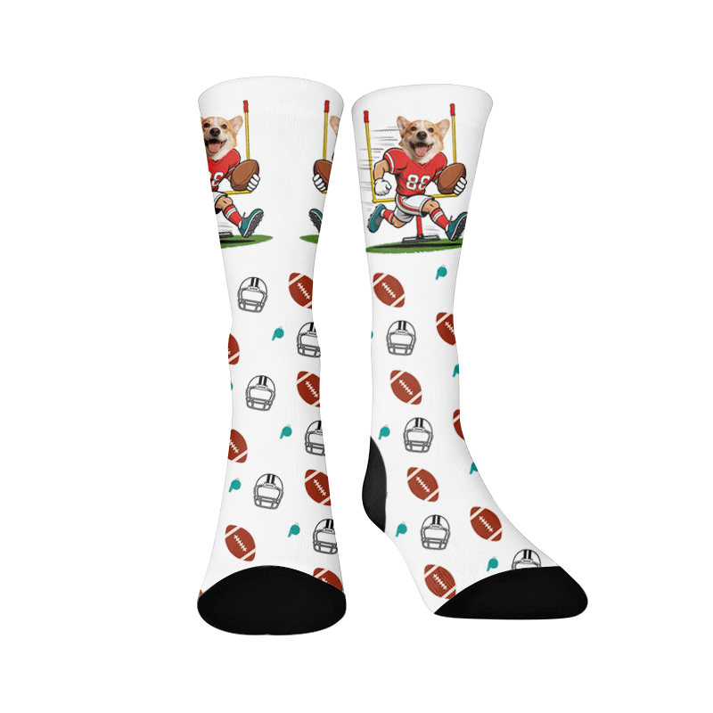 Fußball-Hundegesicht-Viertelsocken - image 1
