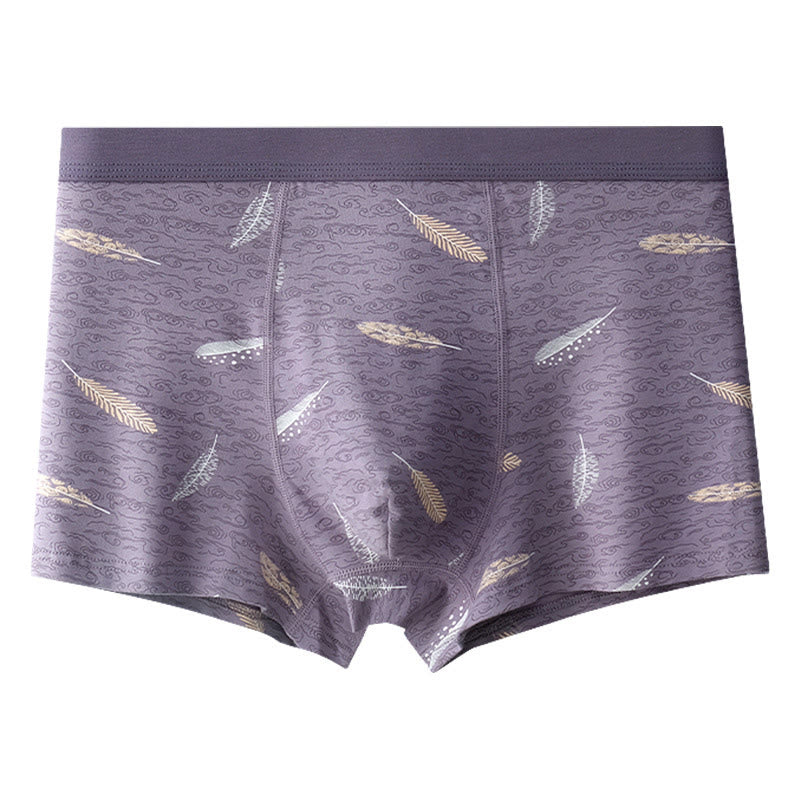 Boxershorts aus Baumwolle mit Federn - Hellviolett - 9XL - image 8