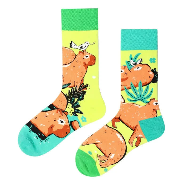 Viertelsocken mit Capybara-Print - image 1
