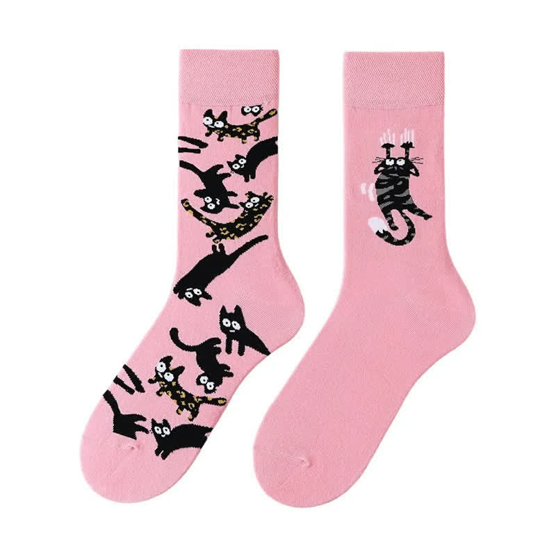 Niedliche Cartoon-Katzen-Socken - image 1