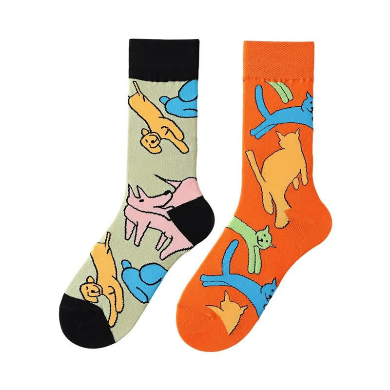Verspielte Hunde- und Katzen-Viertel-Socken - image 1