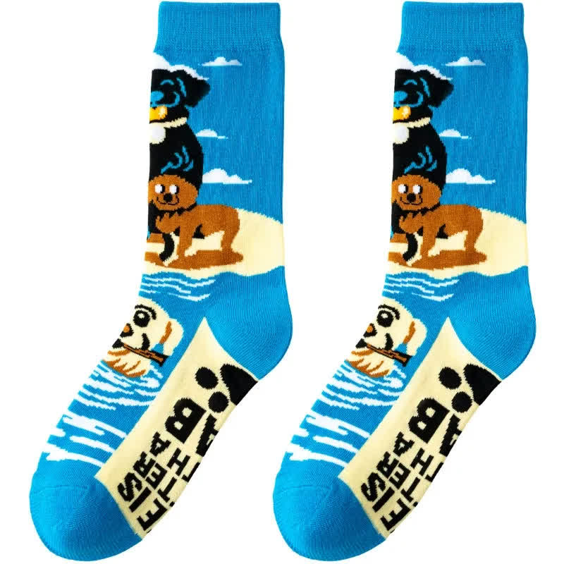Viertelsocken mit lustigen Tiermustern (3 Paar) - image 3