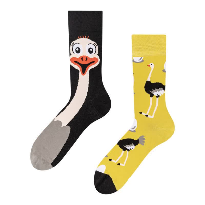 Funny Ostrich Quarter Socks - image 1