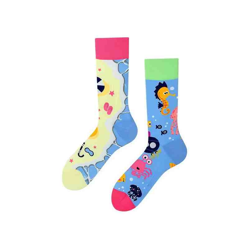 Verspielte Ozean-Cartoon-Viertel-Socken - image 1