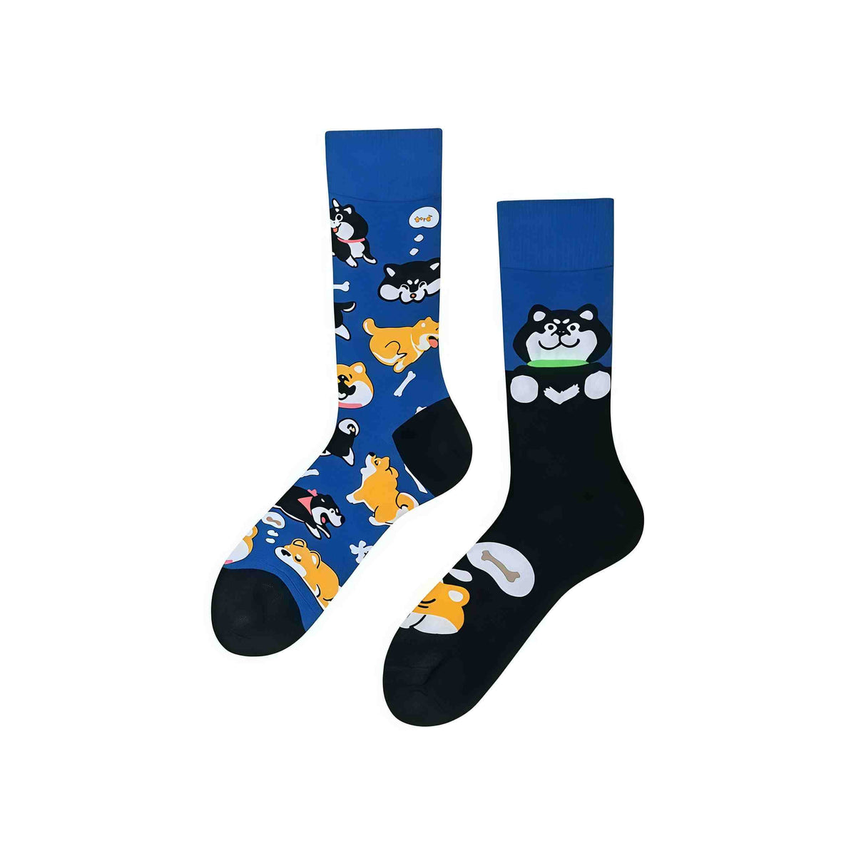 Viertelsocken mit niedlichem Hundeknochenmuster - image 1