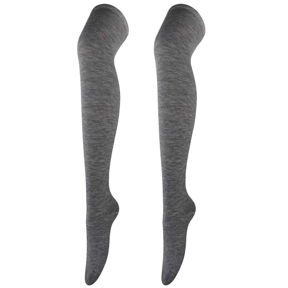 Lässige, weiche Oberschenkelstrümpfe (6 Paar) - Dunkelgrau - Einheitsgröße - image 9