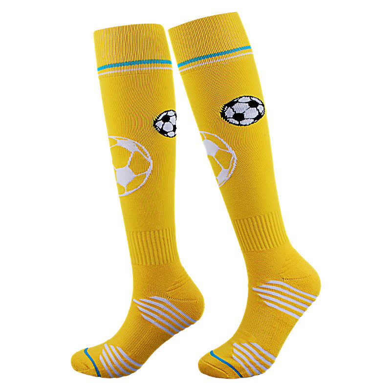 Gepolsterte Trainings-Fußballsocken (2 Paar) - Gelb - L - image 5