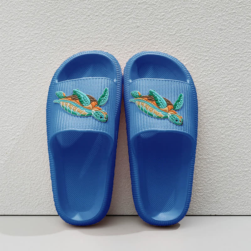 Weich gepolsterte Schildkröten-Slipper - Marineblau - EU44-45 (US10-11) - image 14