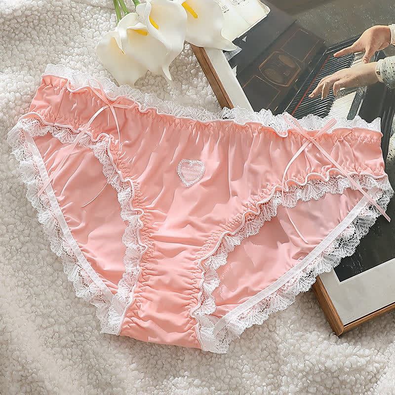Höschen mit mittelhohem Bund und Herzspitze (2er-Pack) - Rosa - 4XL - image 6