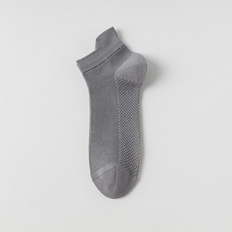 Atmungsaktive Baumwoll-Knöchelsocken (7 Paar) - Dunkelgrau - EU39-44 (US6-10) - image 7