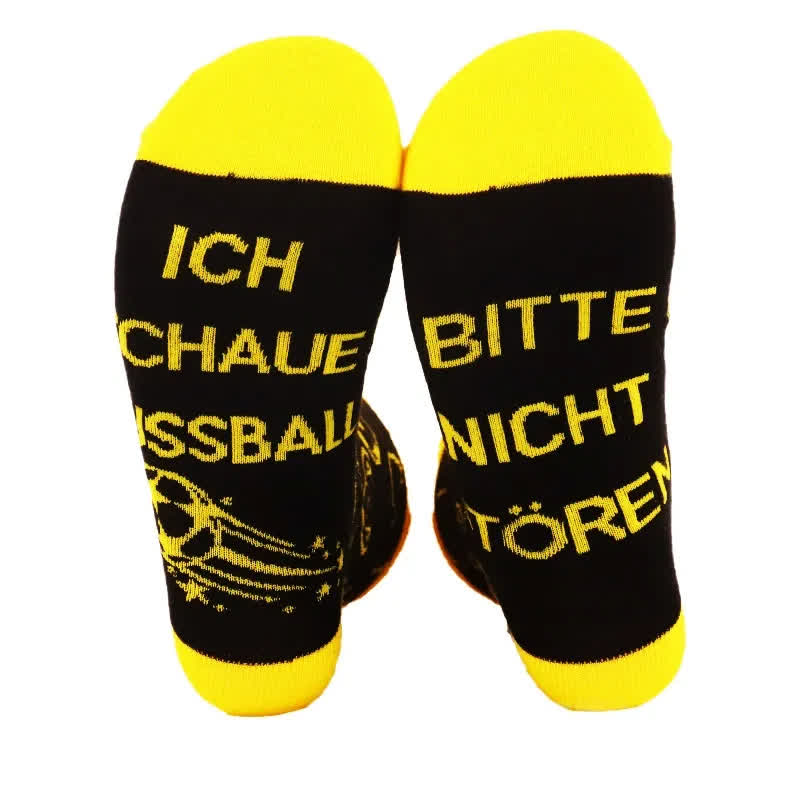 Fußball-Slogan-Socken (2 Paar) - Gelb - EU38-44 (US5-10) - image 10