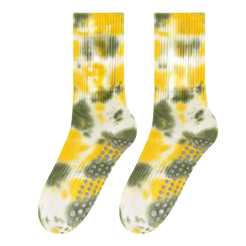 Batik-Yoga-Socken mit Grip (2 Paar) - Dunkelgelb - EU38-42 (US5-8) - image 14