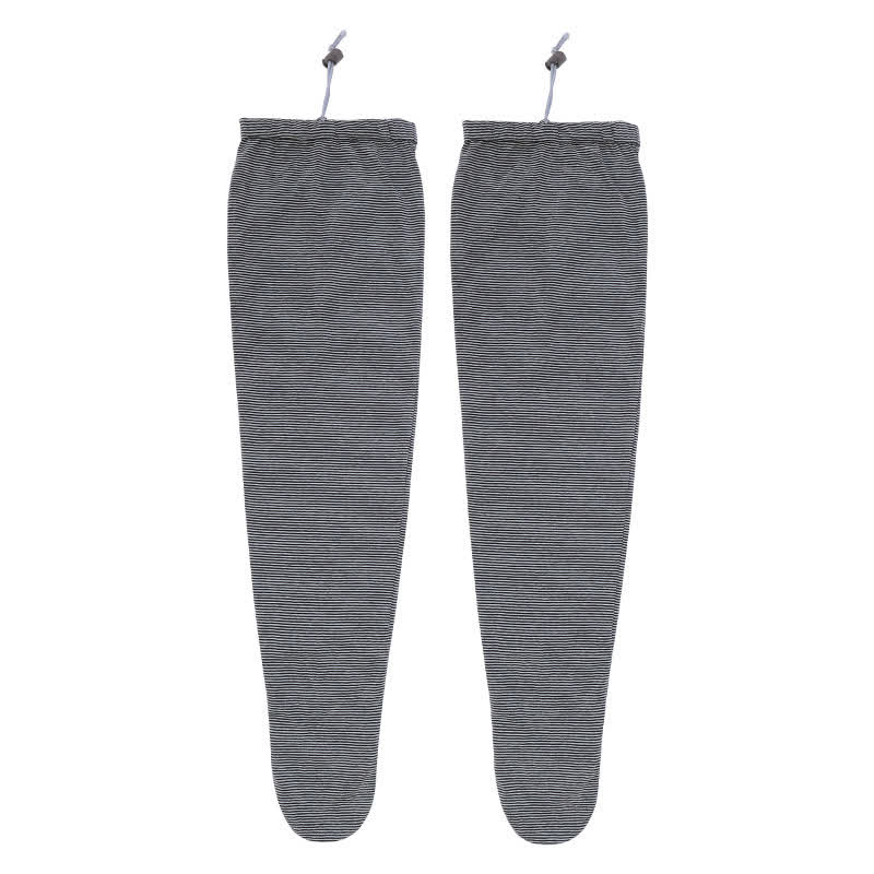 Minimal gerippte Overknee-Schlafsocken - Schwarz - L - image 5