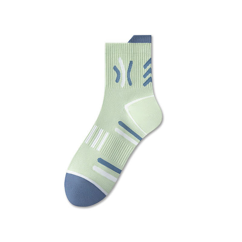Sportliche Viertelsocken aus Baumwolle (5 Paar) - Grün - EU38-44 (US5-10) - image 6