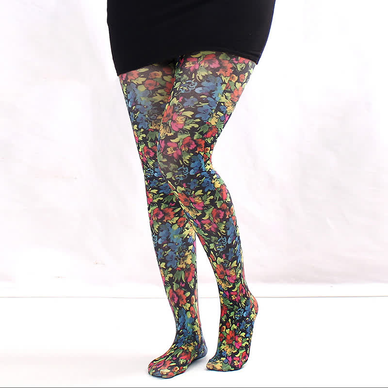 Strumpfhose mit floralem Muster - E - Einheitsgröße - image 4