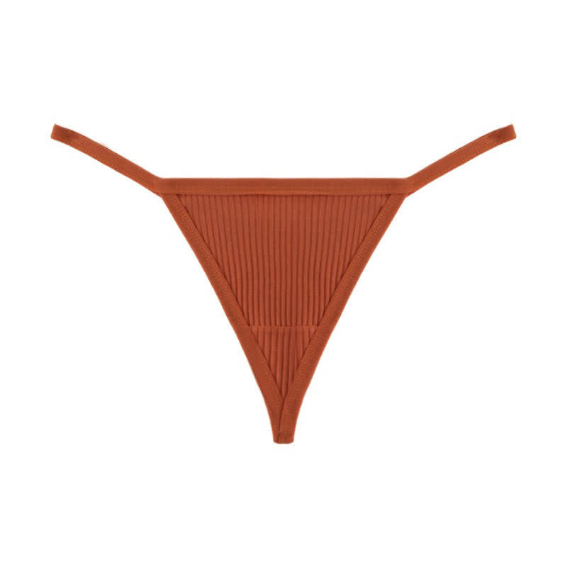 Gerippte, nahtlose String-Tangas (3er-Pack) - Orange - XL - image 16