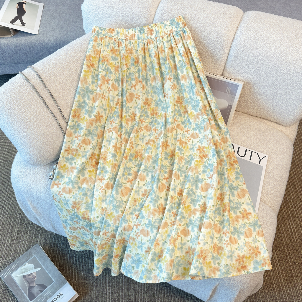 Plus Size Peter Pan Kragen Blumenrock-Set - image 9