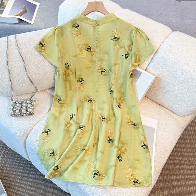Bluse mit Blumenmuster und Stehkragen in Übergröße - image 6