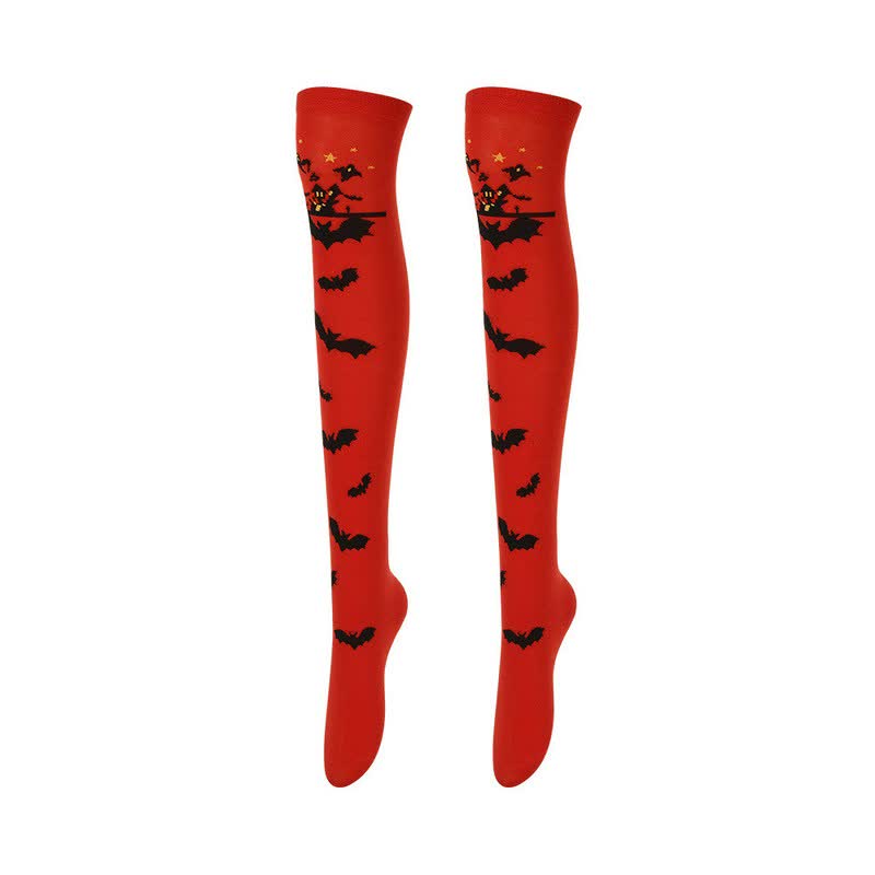 Halloween-Overknee-Socken mit verschiedenen Mustern (4 Paar) - B - EU36-43 (US3-9) - image 3