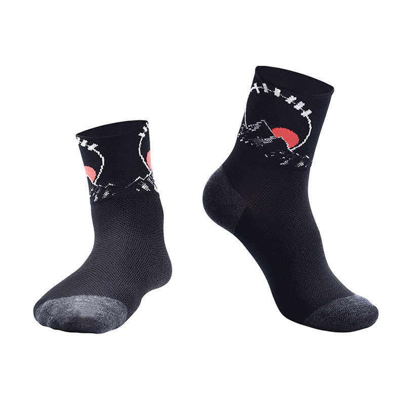 Fahrradsocken mit lustigem Muster