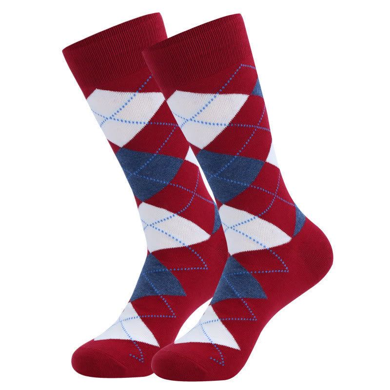 Dot Rhombus Crew Socks (5 Paar) - image 6