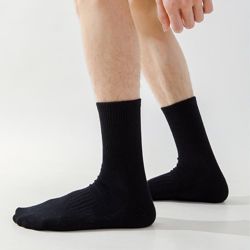 Verdickte Viertelsocken in Übergröße, einfarbig (5 Paar)