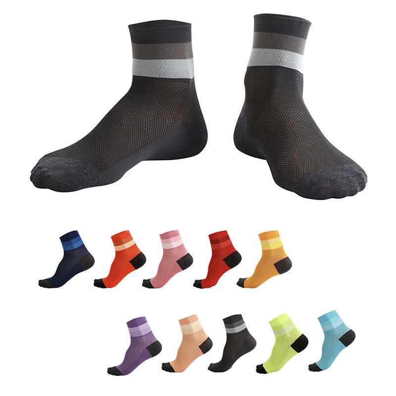 Atmungsaktive Viertelsocken in Bonbonfarben