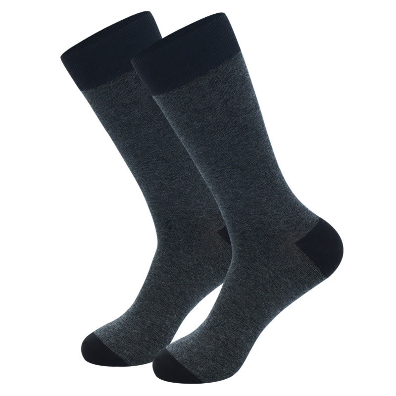 Grau gestreifte Crew-Socken in Übergröße (5 Paar)